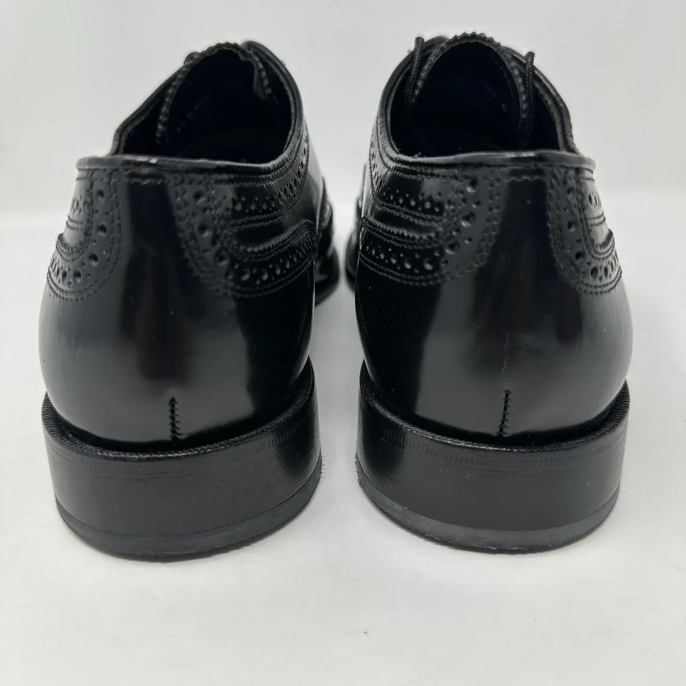 Florsheim Lexington‎ Dress Shoes Mens 8.5D Black Wingtip Oxford Brogue Leather